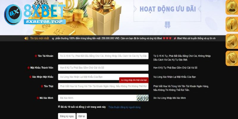 Những lưu ý phải biết khi đăng ký 8xbet